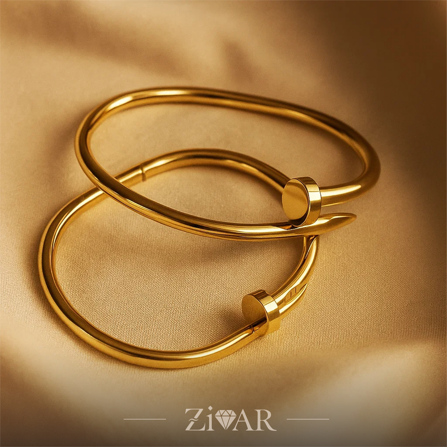 Cartier Screw Nail cuff - Stainless Steel - Zivar Jewelry