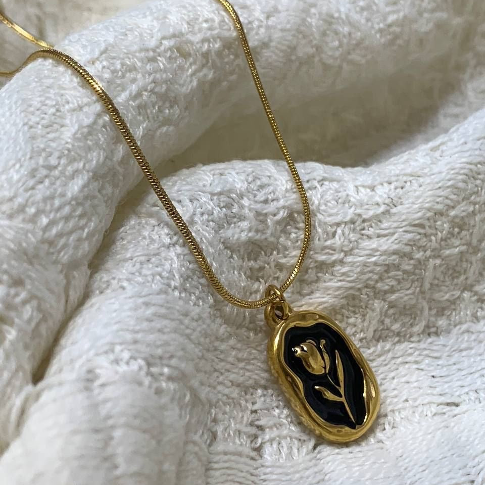 Golden Bloom Pendant Necklace