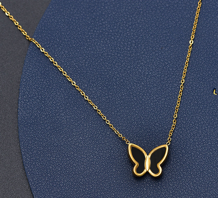 Black Butterfly Necklace