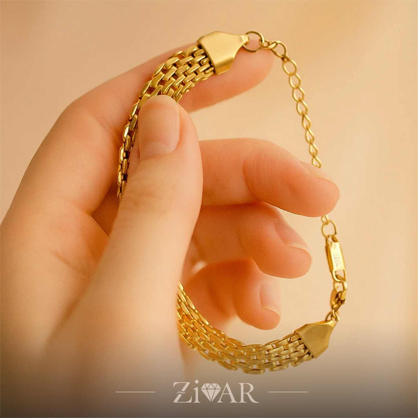 Mesh Bracelet - Stainless Steel - Zivar Jewelry