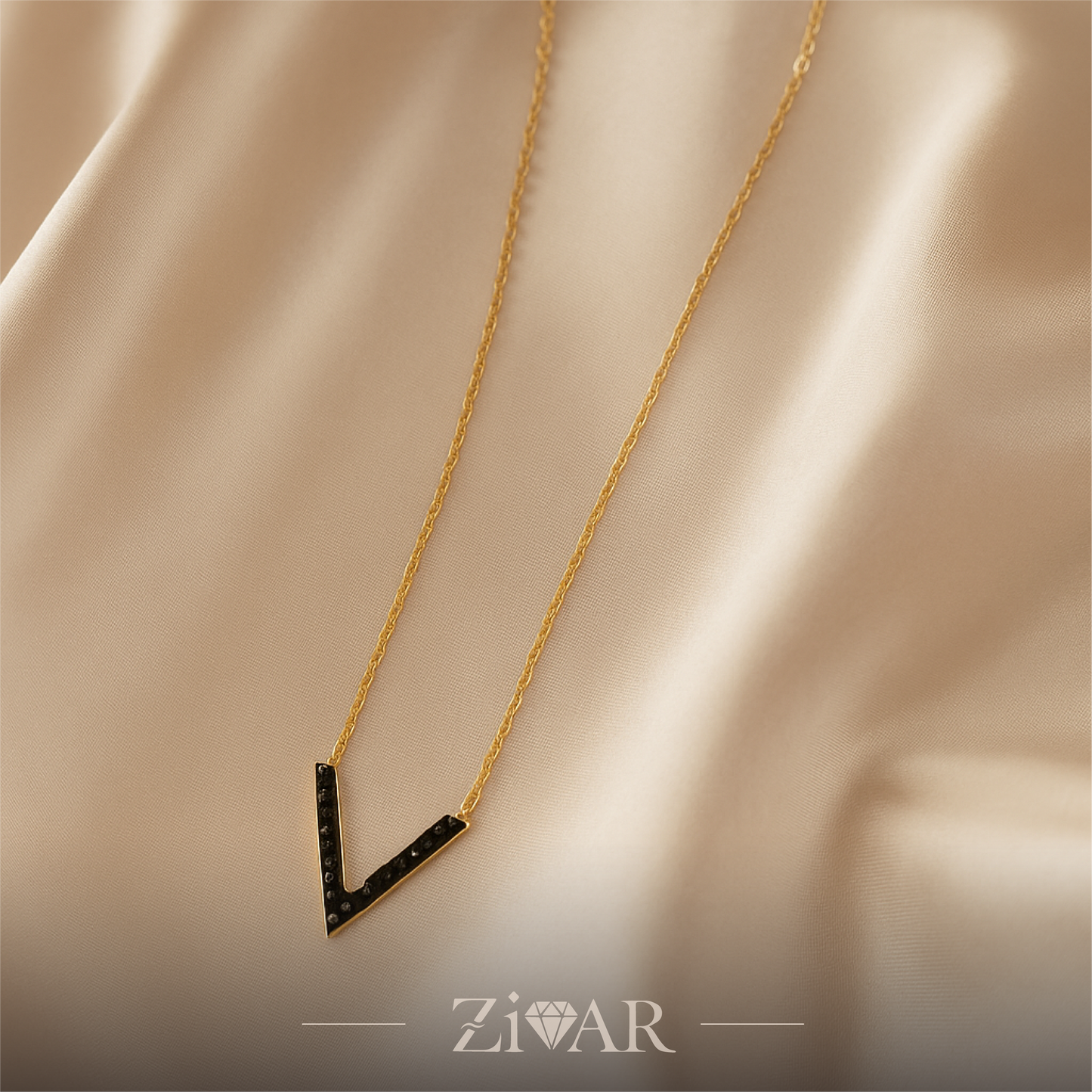 V-Shine Necklace - Stainless Steel - Zivar Jewelry
