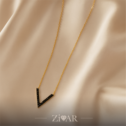V-Shine Necklace - Stainless Steel - Zivar Jewelry