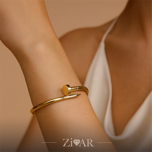 Cartier Screw Nail cuff - Stainless Steel - Zivar Jewelry