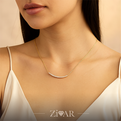 Midnight Arc Necklace - Stainless Steel - Zivar Jewelry