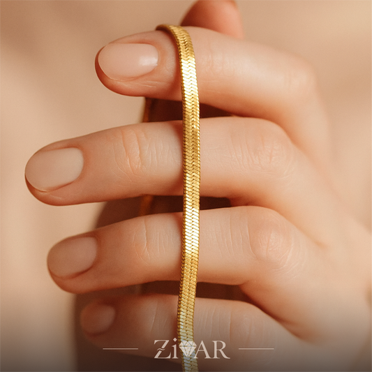 Snake Chain Bracelet - Stainless Steel - Zivar Jewelry