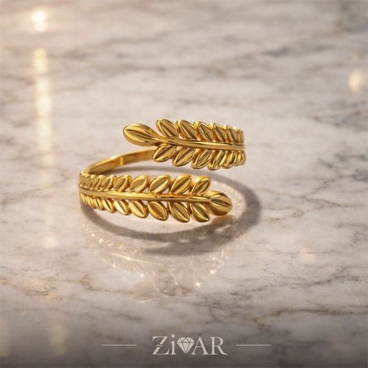 Feather Ring - Zivar Jewelry - Stainless Steel