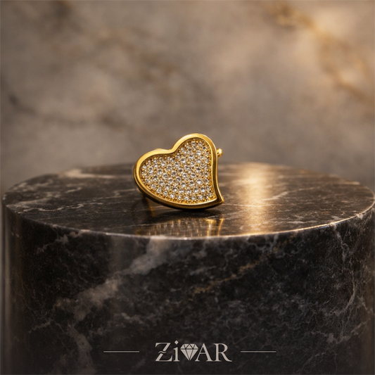 Heart Shaped Ring - Zivar Jewelry - Stainless Steel